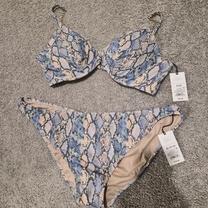 Target Blue and Beige Patterned Bikini
